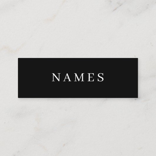 Eenvoudig zwart, aangepaste Jouw naam toevoegen el Klantenkaartje (Achterkant)