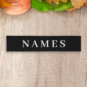 Eenvoudig zwart, aangepaste Jouw naam toevoegen el Korte Tafelloper