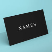 Eenvoudig zwart, aangepaste Jouw naam toevoegen el Kortingskaartje