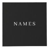 Eenvoudig zwart, aangepaste Jouw naam toevoegen el Kubus (Voorkant)