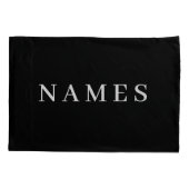Eenvoudig zwart, aangepaste Jouw naam toevoegen el Kussensloop (Achterkant)