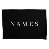 Eenvoudig zwart, aangepaste Jouw naam toevoegen el Kussensloop (Voorkant)
