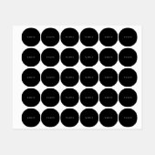 Eenvoudig zwart, aangepaste Jouw naam toevoegen el Labels (Vel)