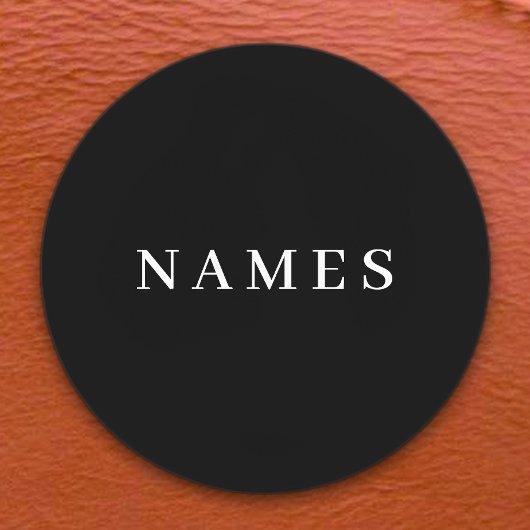 Eenvoudig zwart, aangepaste Jouw naam toevoegen el Labels