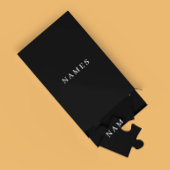 Eenvoudig zwart, aangepaste Jouw naam toevoegen el Legpuzzel