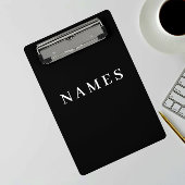 Eenvoudig zwart, aangepaste Jouw naam toevoegen el Mini Klembord
