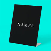 Eenvoudig zwart, aangepaste Jouw naam toevoegen el Reclamebord Met Voetstuk