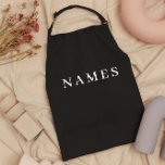 Eenvoudig zwart, aangepaste Jouw naam toevoegen el Schort<br><div class="desc">Eenvoudige zwarte Douane voegt Jouw naam elegant Ontwerp voor iedereen toe.</div>