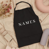 Eenvoudig zwart, aangepaste Jouw naam toevoegen el Schort