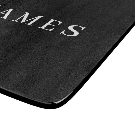Eenvoudig zwart, aangepaste Jouw naam toevoegen el Snijplank (Hoek)