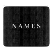 Eenvoudig zwart, aangepaste Jouw naam toevoegen el Snijplank (Voorkant)