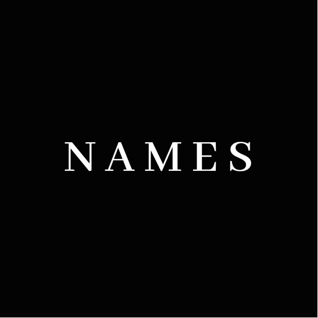 Eenvoudig zwart, aangepaste Jouw naam toevoegen el Staand Fotobeeldje (Voorkant)