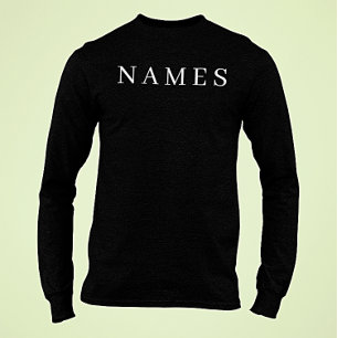 Eenvoudig zwart, aangepaste Jouw naam toevoegen el T-shirt