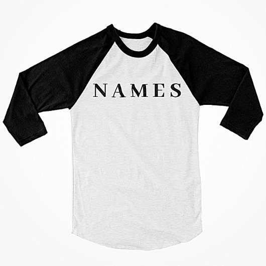 Eenvoudig zwart, aangepaste Jouw naam toevoegen el T-shirt