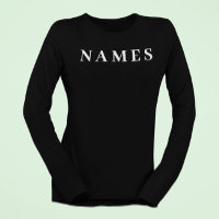 Eenvoudig zwart, aangepaste Jouw naam toevoegen el