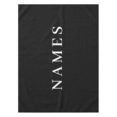 Eenvoudig zwart, aangepaste Jouw naam toevoegen el Tafelkleed (Voorkant)