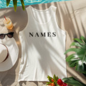 Eenvoudig zwart, aangepaste Jouw naam toevoegen el Tanktop