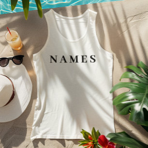 Eenvoudig zwart, aangepaste Jouw naam toevoegen el Tanktop