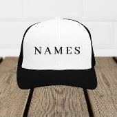 Eenvoudig zwart, aangepaste Jouw naam toevoegen el Trucker Pet