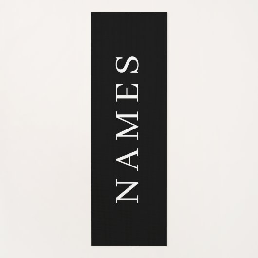 Eenvoudig zwart, aangepaste Jouw naam toevoegen el Yogamat (Voorkant)