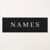 Eenvoudig zwart, aangepaste Jouw naam toevoegen el Yogamat (Voorkant (horizontaal))