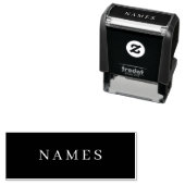 Eenvoudig zwart, aangepaste Jouw naam toevoegen el Zelfinktende Stempel (In situ)