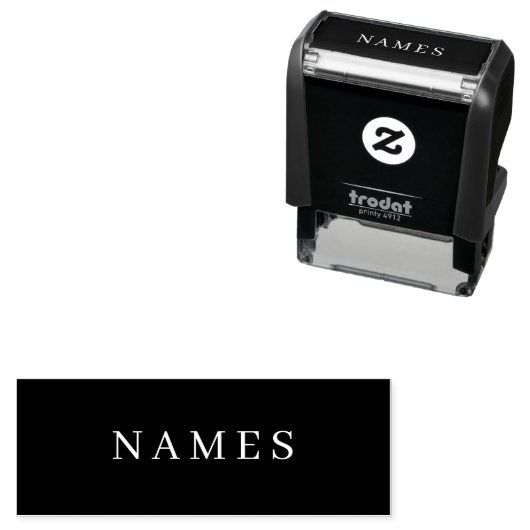 Eenvoudig zwart, aangepaste Jouw naam toevoegen el Zelfinktende Stempel (In situ)