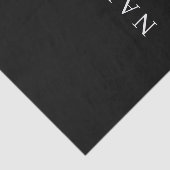 Eenvoudig zwart, aangepaste Jouw naam toevoegen Tissuepapier (Detail)