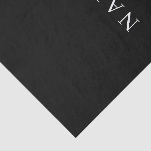 Eenvoudig zwart, aangepaste Jouw naam toevoegen Tissuepapier (Detail)