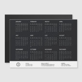 Eenvoudig Zwart Aangepaste Logo Mini 2024 Kalender (Voorkant / Achterkant)
