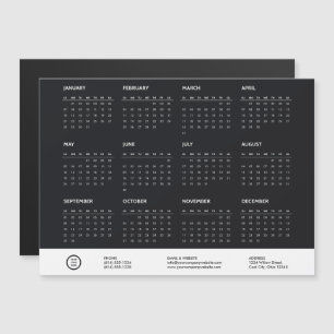Eenvoudig Zwart Aangepaste Logo Mini 2024 Kalender