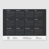 Eenvoudig Zwart Aangepaste Logo Mini 2024 Kalender (Voorkant)