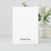 Eenvoudig zwart Afstuderen gepersonaliseerd dank u Bedankkaart (Staand voorkant)