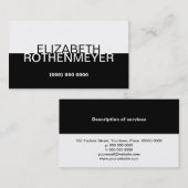 Eenvoudig zwart beeldscherm visitekaartje (Voorkant / Achterkant)