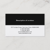 Eenvoudig zwart beeldscherm visitekaartje (Achterkant)