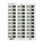 Eenvoudig zwart Beer rustiek bos bosadres Etiket (Full Sheet)