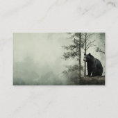 Eenvoudig zwart Beer rustiek bos Visitekaartje (Achterkant)