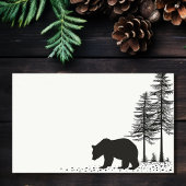 Eenvoudig zwart Beer rustiek bos Visitekaartje