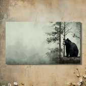 Eenvoudig zwart Beer rustiek bos Visitekaartje