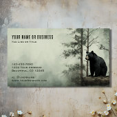 Eenvoudig zwart Beer rustiek bos Visitekaartje