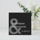 Eenvoudig zwart bespaart de datum waarop het wordt save the date (Staand voorkant)