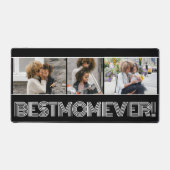 Eenvoudig zwart beste mam ooit 3 fotocollage op ma bureaumat (Voorkant)