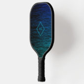 Eenvoudig, zwart-blauw, Blauwgroen, ruisbaar Pickleball Paddle (Links)