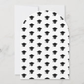 Eenvoudig Zwart Boog Pet N Tassel Afstudeerfeest Kaart (Achterkant)