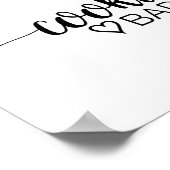 Eenvoudig Zwart Calligrafie Koek Bar Bord Poster (Hoek)