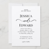 Eenvoudig zwart chique modern minimaal elegant kla kaart (Voorkant)