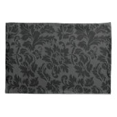 Eenvoudig zwart damast patroon kussensloop (Achterkant)