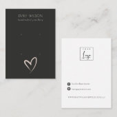 Eenvoudig zwart, dubbelzinnig hardescherm met 2 st visitekaartje (Voorkant / Achterkant)