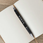 Eenvoudig Zwart Eigen Naam Elegant Pen