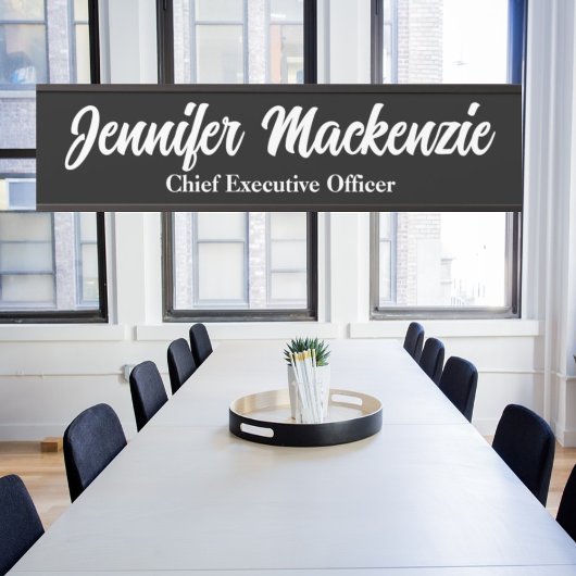 Eenvoudig zwart Elegant Kantoor deurteken Deurbordje